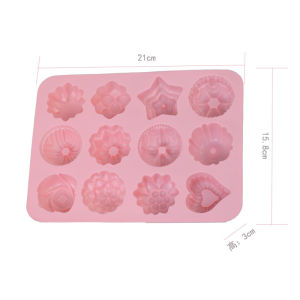 Múi Nhiệt Độ Cao Khay Hấp Hình Trái Tim Hình Bắp Cải Hình Bông Hoa Hình Gấu Trúc Hình Thỏ Chai Kem Gelatin Khay Hấp Bằng Silicon