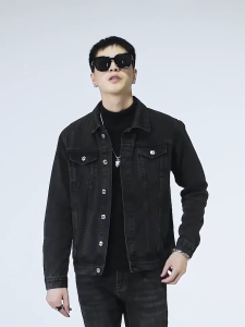 Denim Jacket for Men New Casual Trendy Wear Loose Fit Workwear Clothing Wholesale Top Selling Item