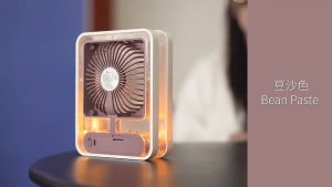 Light Air Fan Kipas Pendingin Udara Protable LED Fan Lampu Hias Tidur Kipas Angin AC Mini Protable