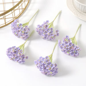 1/3/5Pcs 11cm Artificial Flower Silk Babysbreath Outdoor Garden arch Bonsai Wedding Valentine Home Decor Festival Diy Gifts