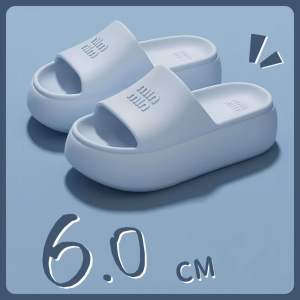 Macaroon color soft comfy 6cm height flip flop slippers