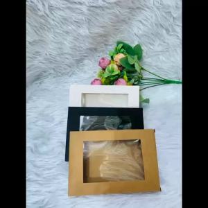 10/20/30/50Pcs Small Gift BoxesHigh-Quality Kraft Paper Clear PVC WindowVersatile for Crafts Weddings And Retail