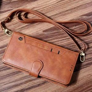 Vintage Leather iPhone Case Apple 16 plus Simple Solid Color IP14 pro Max Full Cover Diagonal Flip Cover Style Magnetic Buckle Card Holder Stand