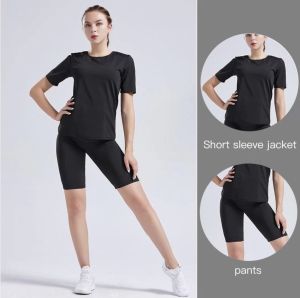 ชุดเรียกเหงื่อ เซ็ต2ชิ้น เสื้อและกางเกง ชุดซาวน่า ชุดออกกำลังกาย ชุดรีดไขมัน รีดเหงื่อ ชุดกระชับสัดส่วน ลดน้ำหนัก ชุดกระชับสัดส่วน