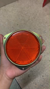 ไฟสะท้อนกลม 4 นิ้ว ไม่มีบานพับ สีส้ม