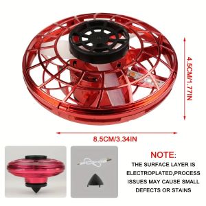 Flying Helicopter Spinner Fingertip Upgrade Flight Gyro Flyorb Hover Ball Mini Drone Aircraft Toy LED UFO Type Toy Kid Gift