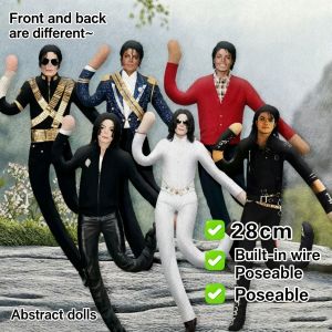 Anime Michael Jackson Cosplay Prop Doll Plush Stuffed Figure Dolls Room Decoration Abstract Joint Mobility Props Blind Box Gift