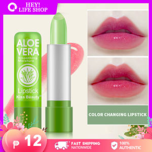 【Korean Original】Aloe Gel Color Changing Lipsticks Long Lasting Moisturizing Aloe Vera Lipstick Change Color with Time