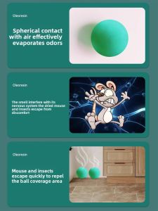 MONLEYTA | Strong Anti-Rat樟脑丸 Indoor Use Powerful Rat Repellent New 2024 Japanese Style Fresh Air Balls Home Safety Health Products