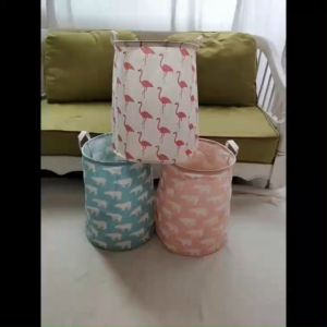 FH-C1386 Keranjang Baju Kotor Lipat Motif Karakter / Tempat Penyimpanan Laundry Bag Canvas