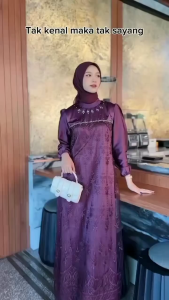 Rianti Dress Matt Velvet Mix Brukat Apk Payet Baju Dress Kondangan Wanita Terbaru 2025 Kekinian COD
