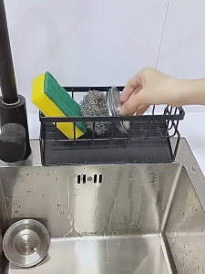 Kitchen Sink Drain Rack & Bathroom Soap Holder Stainless Steel Organizer for Sponge Dish & Soap Storage #ZWL01