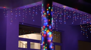 LAIMA Christmas Festival Lights LED Curtain Icicle String Lights Waterfall Fairy String Lights Garland Outdoor Wedding Party Decor
