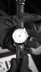 Jam Tangan Pria Casio General MTP-V005L-7B Quartz Watch Silver Dial Black Leather Strap