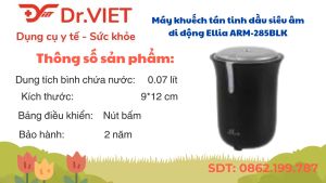 Máy khuếch tán tinh dầu siêu âm di động Ellia ARM-285BLK