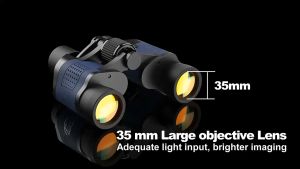 กล้องส่องทางไกลล่าสัตว์ 160000M กล้องส่องทางไกล HD 60x60 กล้องส่องทางไกลล่าสัตว์กลางคืนขนาดเล็กน้ำหนักเบาเลนสีน้ำเงิน 60 ชั้น