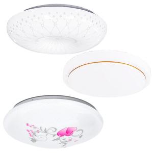 Bedroom Circular Replacement Ceiling Lamp Shade with Iron Base and LED Kit