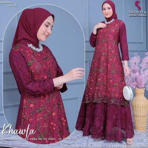 DRESS KONDANGAN KHAWLA SIZE JUMBO LD 120 BY SHOFIYA