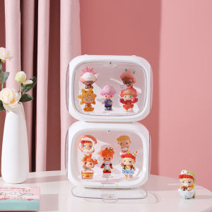 Blind Box Doll Display Cabinet Transparent Storage Box Display Stand Figure Popmart Molly Dust-proof Display Box