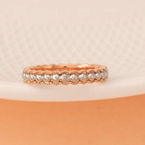 Chow Sang Sang 周生生 V&AThe Art of Romance 18K Rose Gold & 950 Platinum Ring (Size: 11 13 14) 93688R