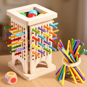 Parent child interactive wooden stick childrens two person battle spatial thinking training puzzle toy