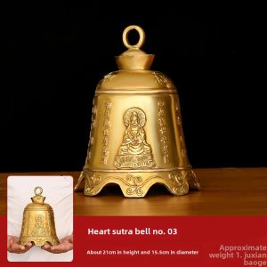 Bronze Buddha Heart Sutra Guanyin Ancestral Dragon And Phoenix Bell Peaceful Wind Chime Temple Bronze Bell Home Decor Accessories