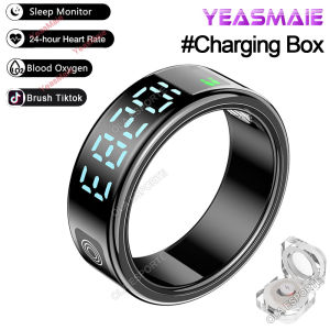 Smart Ring Men Women LED Display Screen Heart Rate Blood Oxygen Monitor Multi Sports Modes IP68 & 5ATM Waterproof Smartring 2025