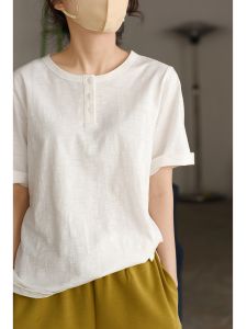 ขนาดใหญ่พิเศษขนาด 300 กก.รอบคอผ้าฝ้ายไม้ไผ่แขนสั้นเสื้อยืดผู้หญิงลําลองหลวม Fit การออกแบบศิลปะ Summerwear