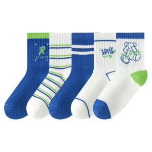 Boys Cotton Socks Breathable Anti-Odor Absorbent Mid-Calf Thin Cotton Children Sports Spring Autumn Boys Mesh Eyelet Tube Socks