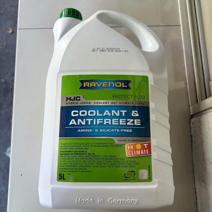 ORIGINAL/GENUINE RAVENOL HJC COOLANT AND ANTI-FREEZE 5L (GREEN) | Lazada PH