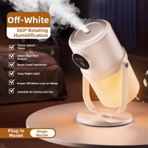 Quiet Mini Humidifier 2024 New Model Bedroom Home Use Air Purifier Essential Oil Diffuser Small Tabletop Night Light USB Powered