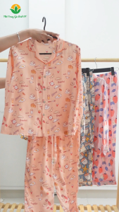 Bộ Pijama Cotton Họa Tiết Dễ Thương Cho Bé Gái Bigsize - Chất Liệu Mềm Mại Phong Cách Thời Trang - B70.2426
