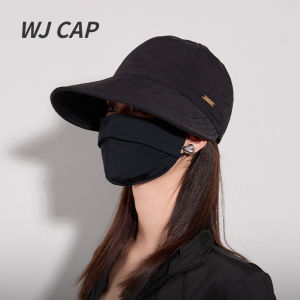 【WJ】Womens Summer Thin Sun Protection Hat UV resistant casual sunshade hat Black fisherman hat