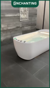 ENCHANTING Bathtub Whirlpool Free Standing LED Kamar Mandi Europe Enchanting Akrilik Luxury Modern E8625