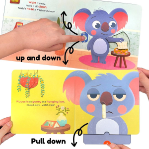 BEAR TALE Koalas Sneezing Adventure Push And Pull Book for Kids Preschool Hygiene Habit Education 10 Pages