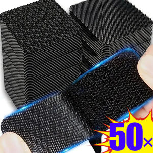 สติกเกอร์ติดพรมหน้ารถแบบติดกาวสูงหน้าคู่50ชิ้นแผ่นติดแผงหน้าปัดแบบติดพื้นติดบ้านกันลื่นสติกเกอร์เทปพันด้ามจับ