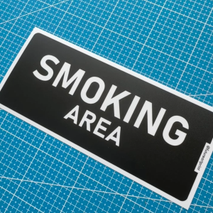 Smoking Area. Premium Sticker Sign Notice Signage Label. Smoking Zones Sections.