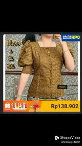 SHOOPY BLUS RENDA PREMIUM /ATASAN SEMI KEBAYA VIRAL MODEL TERBARU