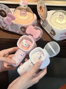 Valentines Day Gift High Quality Bluetooth Record Player KT Cat Bluetooth Speaker Vintage Black Vinyl Singing Night Light