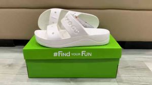 Dép quai ngang crocs chuẩn xịn chống hôi chân nhựa tế bào êm mềm siêu bền đi mưa lội nước đi biển Crocs Baya platfrom slide đế cao 5cm màu trắng Dép Crocs Siêu Bền Cho Mọi Môi Trường - Lazada