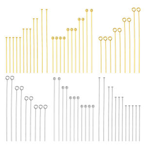 100pcs/Lot Stainless Steel Ball/Eye/Flat Head Pins for Earring Bracelet Pendant For Jewelry Findings Making DIY 20-70mm