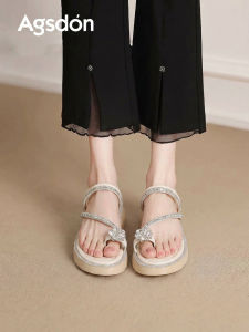 Agsdon | Soft Bottom Water Drill Toe Post Sandals for Women