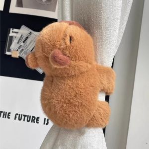 Creative Cartoon Capybara Doll Decorative Curtain Tie Backs Living Room Bedroom Fixed Storage Buckle Pair Home Fabric