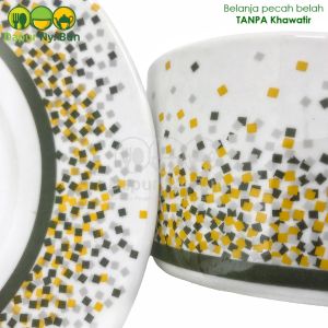 6 pasang Cangkir Teh Set Motif Sparkling - 6 Cup & Saucer