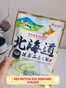 Kẹo Matcha Sữa Hokkaido Kasugai 81g Nhật Bản