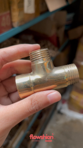 Sambungan T Shower 1/2" Bahan Kuningan