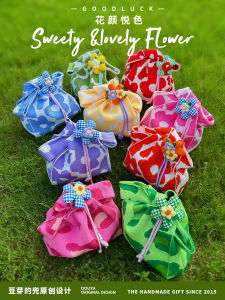 Large Knitted Bag Bean Sprouts Bridesmaid Wedding Gift Bag High-End Knitted Candy Bag Marriage Celebration Supplies