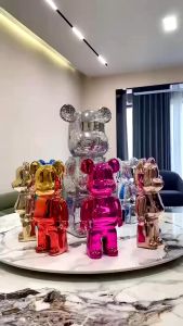 Bearbrick Bling Bling Cao Cấp Size 35cm - 50cm  Tượng Gấu Bụng Phệ Lấp Lánh Sang Chành Trang TrÍ Decor