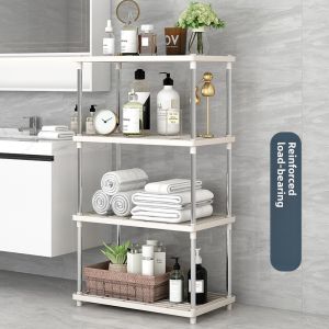 Bathroom Multi-Functional Stand Toilet Bedroom Living Room Kitchen Plastic Storage Rack Floor Mounted Bathroom Accessories