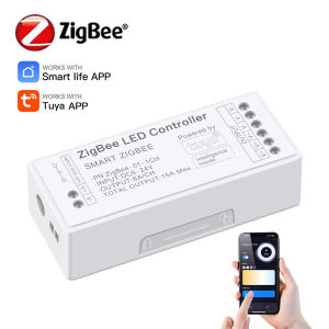 Zigbee Controller DC5V 12V 24V LED Light Dimmer Box work with Tuya Smart Life Single Color LED Strip COB 5050 2835 APP Dimming